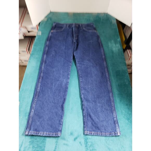 Rustlers Jeans Size 31x30 Mens Blue Pants Denim Cotton Mid Rise Work Straight - Picture 1 of 12